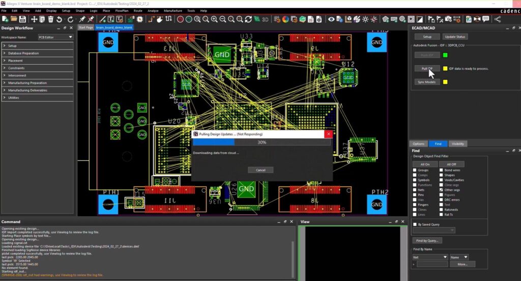 Cadence Allegro PCB update sync